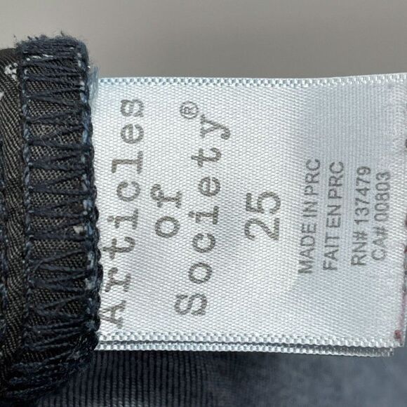 Articles of Society Lana Stretch Skinny Jeans Blue Dark Wash Denim Midrise 25 - Picture 7 of 8